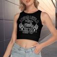 Motorcycle I Ride Like A Girl Try To 495 Shirt Women's Sleeveless Bow Backless Hollow Crop Top