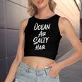 Ocean Air Salty Hair Summer Vacation & Women's Crop Top Tank Top