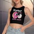 Sister Donut Pregnancy Announcement Girls Women's Crop Top Tank Top