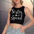 Sister Squad Birthday Besties Girls Friend Women's Sleeveless Bow Backless Hollow Crop Top