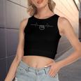 Sloth Heartbeat Lazy Outfit Procrastinator Graphic Women's Crop Top Tank Top