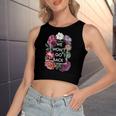 We Wont Go Back Floral Roe V Wade Pro Choice Feminist Women's Crop Top Tank Top