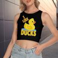 Yellow Rubber Duck Squeaker Duck I Like Ducks Women's Crop Top Tank Top