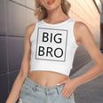 Big Bro Brother Announcement Dada Mama Matching Women's Crop Top Tank Top