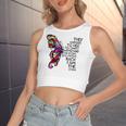 Butterfly She Whispered Back I Am The Storm Women's Crop Top Tank Top