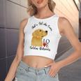 Copy Of Justagirlwholovesgoldenretrievers Women's Sleeveless Bow Backless Hollow Crop Top