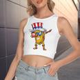 Dabbing Uncle Sam Taco 4Th Of July Boys Girls Women's Crop Top Tank Top