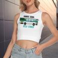 Goodbye School Hello Summer Last Day Design For Students Women's Sleeveless Bow Backless Hollow Crop Top