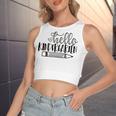 Hello Kindergarten V2 Women's Sleeveless Bow Backless Hollow Crop Top