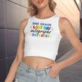 Last Day Autographs For 2Nd Grade And Teachers 2022 Education Women's Crop Top Tank Top
