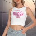 Promoted To Bubbe Baby Reveal Jewish Grandma Women's Crop Top Tank Top