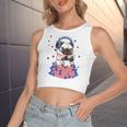 Pug Game Puppy Controller 4Th Of July Boys Video Gamer Women's Crop Top Tank Top