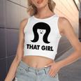 That Girl Women's Sleeveless Bow Backless Hollow Crop Top