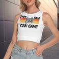 This Boy Can Game Funny Retro Gamer Gaming Controller Women's Sleeveless Bow Backless Hollow Crop Top