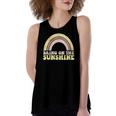 Bring On The Sunshine Distressed Graphic Tee Rainbow Women's Loose Tank Top