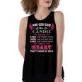 Candie Name Gift And God Said Let There Be Candie Women's Loose Fit Open Back Split Tank Top