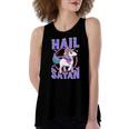 Hail Satan Unicorn Rainbow Satanic Heavy Metal Pun Women's Loose Tank Top