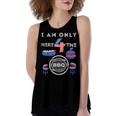 I Am Only Here 4 The Bbq Funny 4Th Of July Dad Mom Boy Girls Women's Loose Fit Open Back Split Tank Top