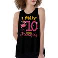 I Make 10 Look Flamazing Cute Flamingo 10Th Birthday Kids Women's Loose Fit Open Back Split Tank Top