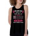 Merle Name Gift And God Said Let There Be Merle Women's Loose Fit Open Back Split Tank Top