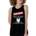 Missing Have You Seen This Socket Funny Race Car Enthusiast Women's Loose Fit Open Back Split Tank Top
