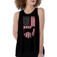 Us Beagle Dog Mom Dad Usa 4Th Of July American Flag Women's Loose Fit Open Back Split Tank Top