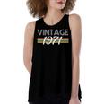 Vintage 1971 50Th Birthday Gift Fifty Years Old Anniversary Women's Loose Fit Open Back Split Tank Top