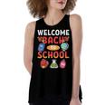 Welcome Back To School School Party 483 Shirt Women's Loose Fit Open Back Split Tank Top