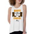 Boots Bling Its A Cowgirl Thing Women's Loose Fit Open Back Split Tank Top