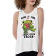 Cute Frog Just A Girl Who Loves Frogs Funny Frog Lover Gift For Girl Frog Lover Women's Loose Fit Open Back Split Tank Top