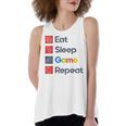 Eat Sleep Game Repeat Women's Loose Fit Open Back Split Tank Top