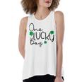 One Lucky Boy Funny St Patrick Day Women's Loose Fit Open Back Split Tank Top