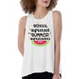 School Is Important But Summer Is Importanter Watermelon Design Women's Loose Fit Open Back Split Tank Top