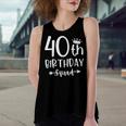 40Th Birthday Squad 40Th Birthday Party Forty Years Old Women's Loose Fit Open Back Split Tank Top