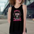 91 Years Old 91St Birthday Born In 1931 Girls Floral Women's Loose Tank Top