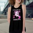 Axolotl Is My Spirit Animal Cherry Blossom Girls Boys Women's Loose Tank Top