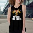 My Body My Choice Us Flag Feminist Rights Women's Loose Tank Top