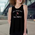 Eat Drink And Be Mary Wine Novelty Women's Loose Tank Top