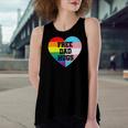 Free Dad Hugs Lgbt Pride Supporter Rainbow Heart For Father Women's Loose Tank Top