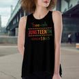 Free-Ish Since 1865 With Pan African Flag For Juneteenth Women's Loose Fit Open Back Split Tank Top