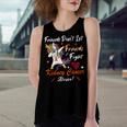 Friends Dont Let Friends Fight Kidney Cancer Alone Unicorn Orange Ribbon Kidney Cancer Kidney Cancer Awareness Women's Loose Fit Open Back Split Tank Top