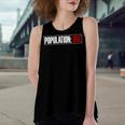 Funny Population One Vr Gamer Women's Loose Fit Open Back Split Tank Top