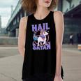 Hail Satan Unicorn Rainbow Satanic Heavy Metal Pun Women's Loose Tank Top