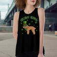 Irish Girl Leprechaun Poodle Dog St Patricks Day Kids Women's Loose Fit Open Back Split Tank Top