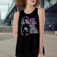 Just A Girl Who Loves Boxing Ink Splatter Women's Loose Fit Open Back Split Tank Top