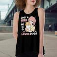 Just A Girl Who Loves Dogs Cute Corgi Lover Outfit & Apparel Women's Loose Tank Top