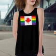 Lgbt Gay Pride Rainbow Canadian Flag Women's Loose Tank Top