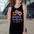 Mawmaw Of The Birthday Girl Donut Party Family Matching Women's Loose Fit Open Back Split Tank Top