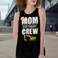 Mom Birthday Crew Construction Worker Hosting Party Women's Loose Fit Open Back Split Tank Top