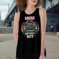 Mom Of The Birthday Boy Matching Video Game Birthday Party Women's Loose Fit Open Back Split Tank Top